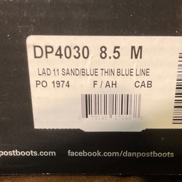 Dan Post Women's Thin Blue Line Leather Boots 8.5 NEW IN BOX Flag Patch Cowboy - Picture 9 of 12